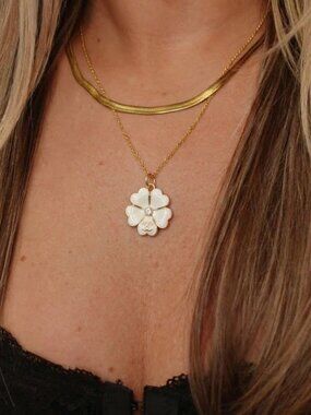 Vintage CHANEL Floral Upcycled Necklace